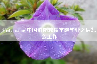 梨树县中国消防救援学院毕业之后怎么工作