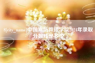 梨树县中国消防救援学院2024年录取分数线是多少