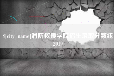 梨树县消防救援学院招生录取分数线2019