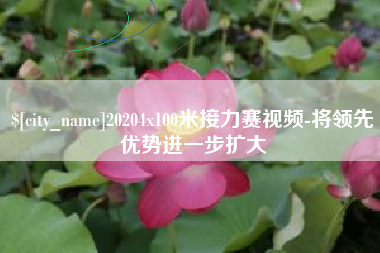 梨树县20204x100米接力赛视频-将领先优势进一步扩大
