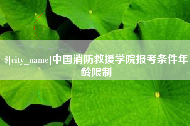 梨树县中国消防救援学院报考条件年龄限制
