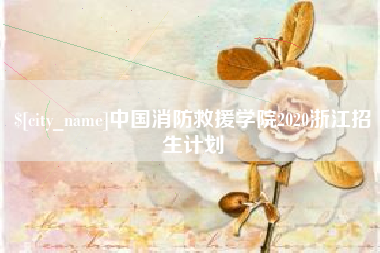 梨树县中国消防救援学院2020浙江招生计划