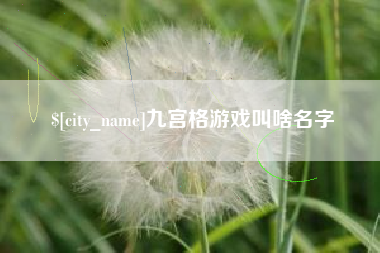 梨树县九宫格游戏叫啥名字