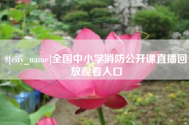 梨树县全国中小学消防公开课直播回放观看入口