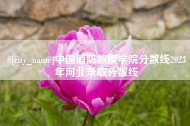 梨树县中国消防救援学院分数线2023年河北录取分数线