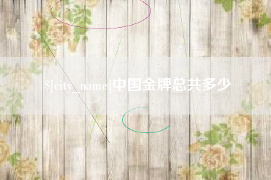 梨树县中国金牌总共多少