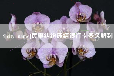 梨树县民事纠纷冻结银行卡多久解封