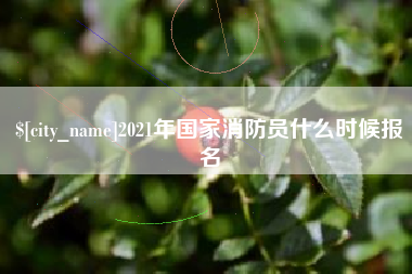 梨树县2021年国家消防员什么时候报名