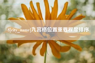 梨树县九宫格位置重要程度排序