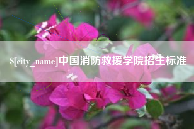 梨树县中国消防救援学院招生标准