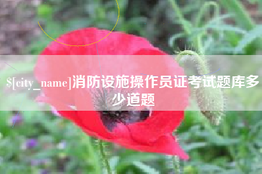 梨树县消防设施操作员证考试题库多少道题