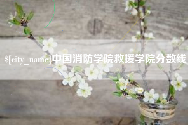梨树县中国消防学院救援学院分数线