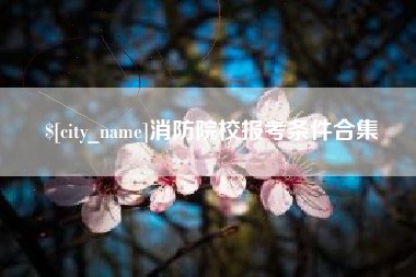 梨树县消防院校报考条件合集