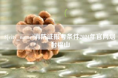 梨树县消防证报考条件2024年官网烟台福山
